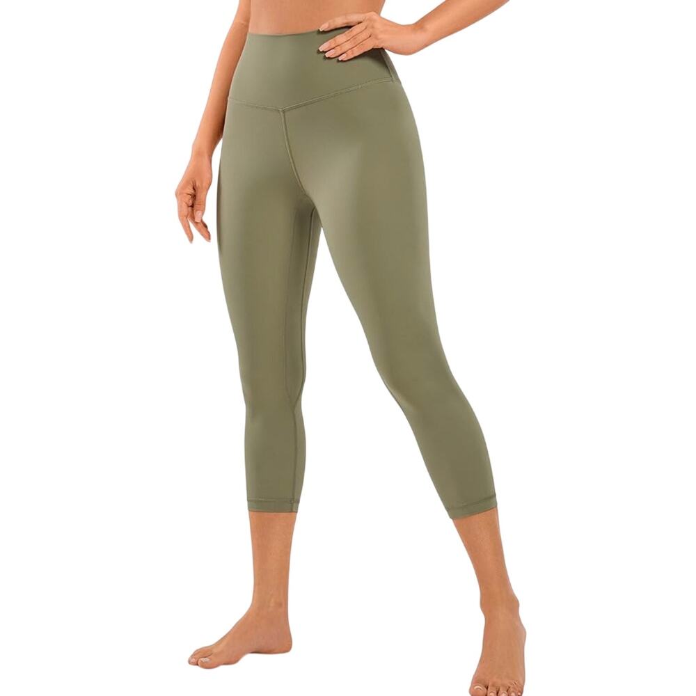 CRZ Yoga Butterluxe No Front Seam Yoga Leggings, High Waist, Mountain Olive, XL
